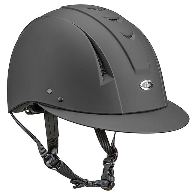 IRH Equestrian Equi-Pro Deluxe Schooling Helmet with Sun Visor - Matte Black image number null