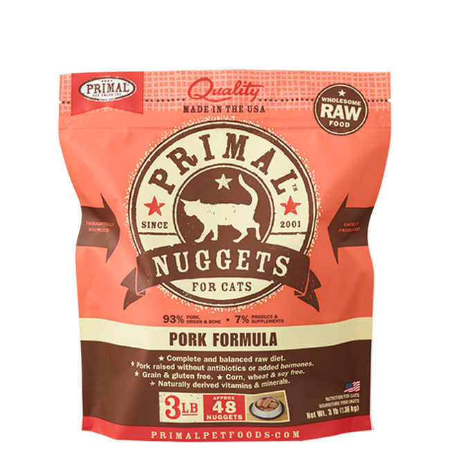 Primal Raw Frozen Nuggets for Cats - Pork image number null