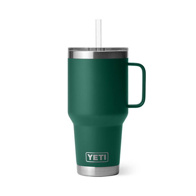 YETI Rambler 35 oz Straw Mug - Black Forest Green image number null