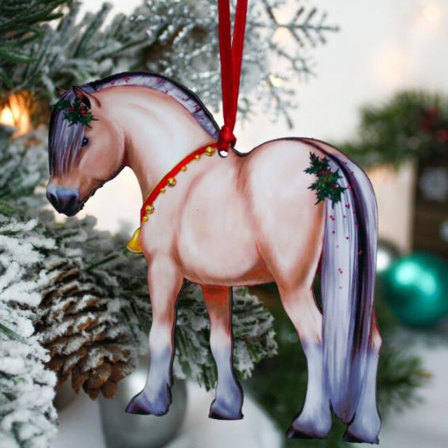 Dun Fjord Horse Christmas Ornament image number null