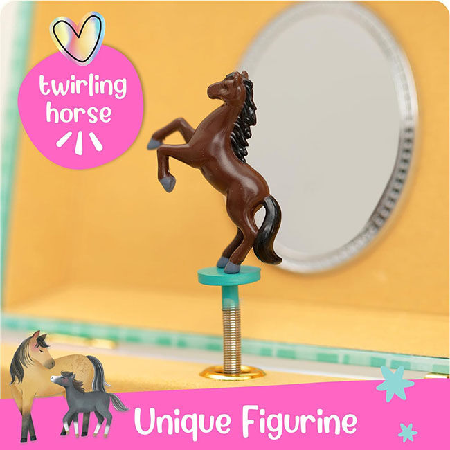 Giggle & Honey 2-Drawer Musical Jewelry Box - Dancing Horse image number null