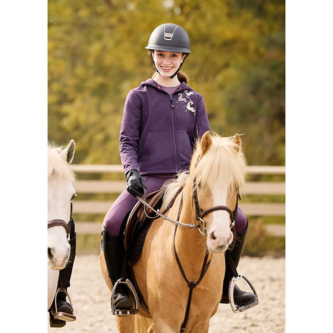 Kerrits Kids' Zip and Whinny Hoodie - Elderberry image number null