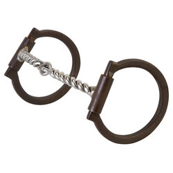 Weaver Equine Professional Offset Dee Bit with Twisted Wire Mouth