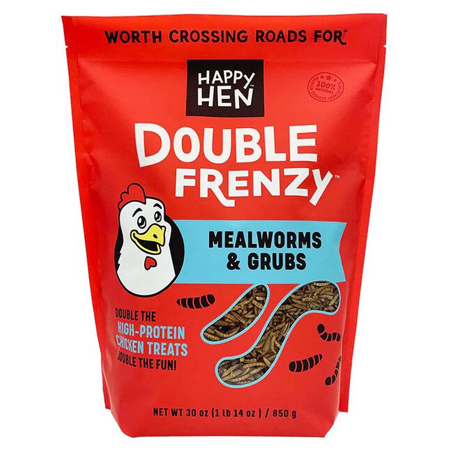 Happy Hen Double Frenzy - Mealworms & Grubs image number null