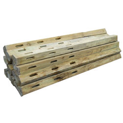 Keystone Fence Supply 3-Hole Treated Slip Rail Corner Post