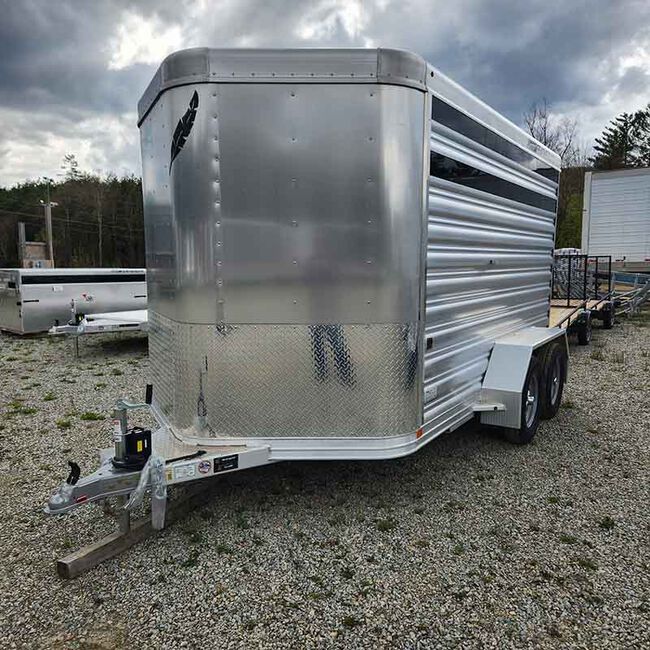 Featherlite 2023 Model 8107 12' Bumper Pull Livestock Trailer The