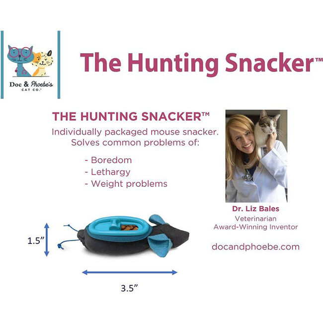 Doc & Phoebe's The Hunting Snacker Interactive Cat Food Toy image number null