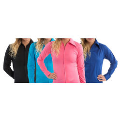 RHC Equestrian Women's Zip Up Fitted Show Shirt