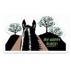 Horse Hollow Press Magnet - "My Happy Place" - Black