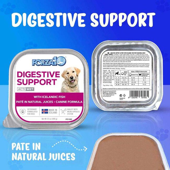 Forza10 Nutraceutic Actiwet Dog Food - Digestive Support Diet - Icelandic Fish Recipe - 3.5 oz image number null