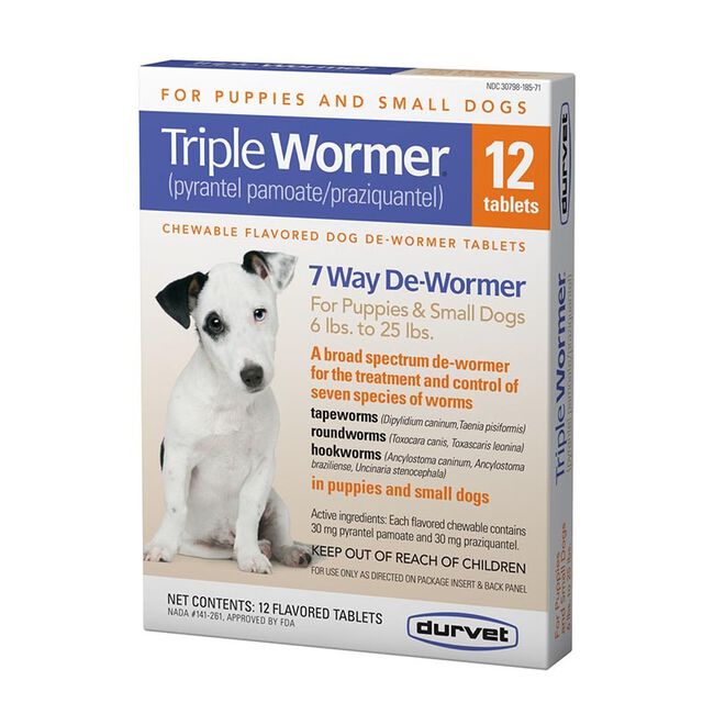 Durvet Triple Wormer for Dogs - 6-25 lbs image number null