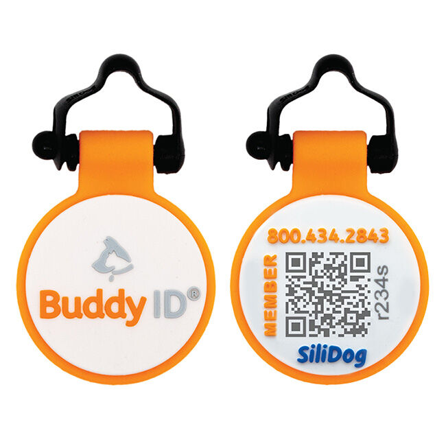 BuddyID SiliDog BuddyBadge - Silicone QR Collar Tag image number null