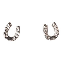 Finishing Touch of Kentucky Earrings - Horseshoe - Silver