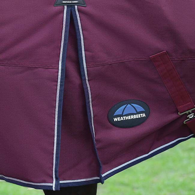 WeatherBeeta ComFiTec Essential Turnout with Standard Neck (220g Fill) - Burgundy/Navy image number null