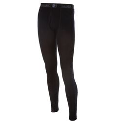 Janus Men's Black Wool Long Johns with Fly - Black