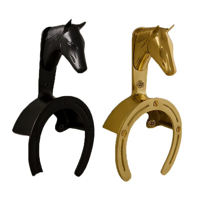 Horse Fare Brass Horsehead Bridle Bracket image number null