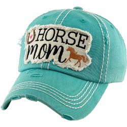 AWST International Cap - Horse Mom - Turquoise