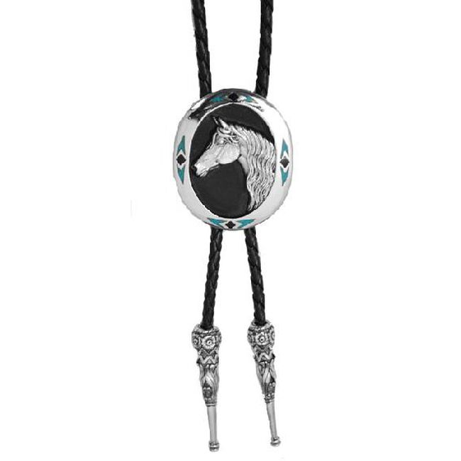 Western Express Horsehead Bolo Tie image number null