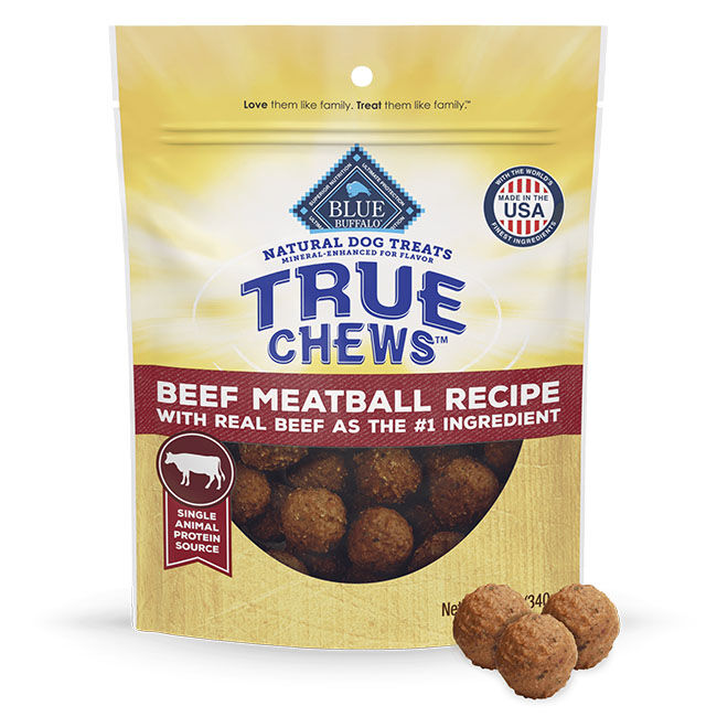 Blue Buffalo True Chews Premium Dog Treats - Beef Meatball Recipe - 12 oz image number null