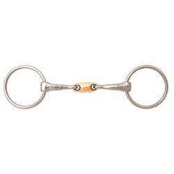Korsteel JP Loose Ring With Copper Link Snaffle Bit 4-3/4" - Closeout