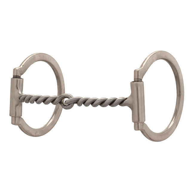 Weaver Pro Series Offset D-Ring Brushed Stainless Steel Snaffle Bit image number null