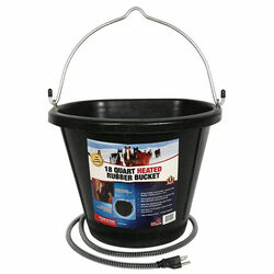Farm Innovators Heated Rubber Flatback Bucket - 18-Quart Capacity