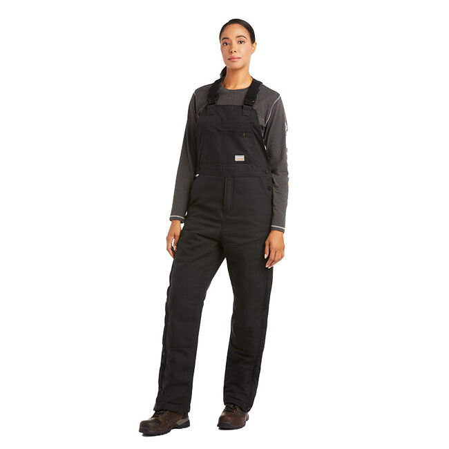 Ariat Women's Rebar DuraCanvas Stretch Insulated Bib - Black image number null