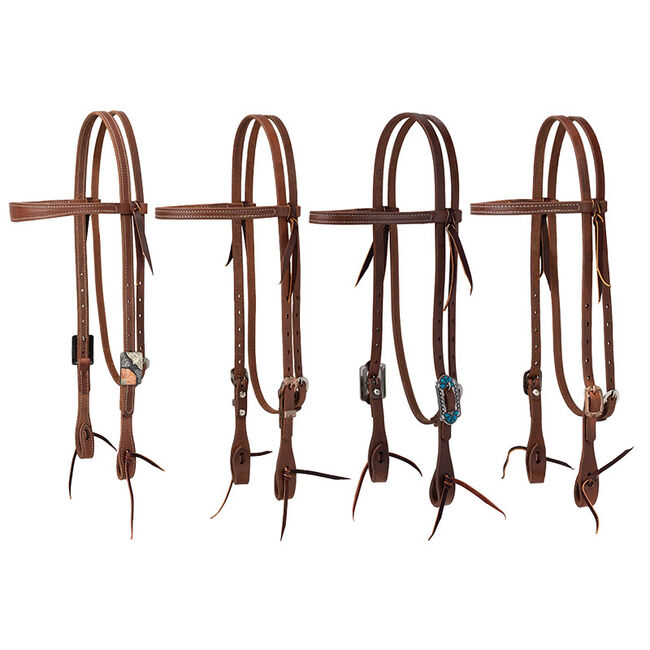 Weaver Equine ProTack Browband Headstall with Designer Hardware image number null