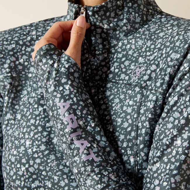 Ariat Women's Lowell 3.0 1/4 Zip Baselayer - Flower Ditsy image number null