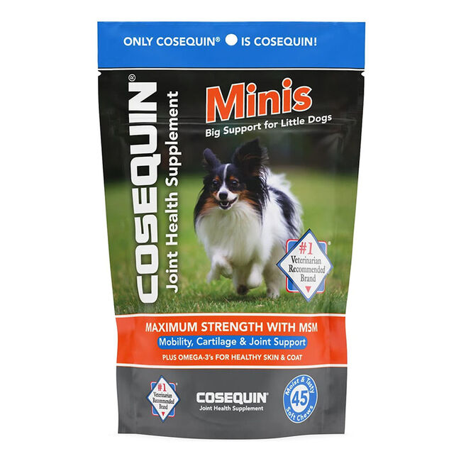 Nutramax Cosequin for Small Dogs, Joint Health Supplement, Contains Glucosamine for Dogs, Plus Chondroitin, MSM and Omega-3s, Supports Joint and Skin and Coat Health, For Dogs Under 25 lbs., Soft Chews image number null