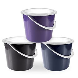 Horze Stable Bucket with Cover - 2-Gallon Capacity