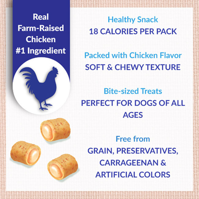 Inaba Churu Fun Bites Dog Treats - Chicken with Cheese Recipe - 8-Pack image number null