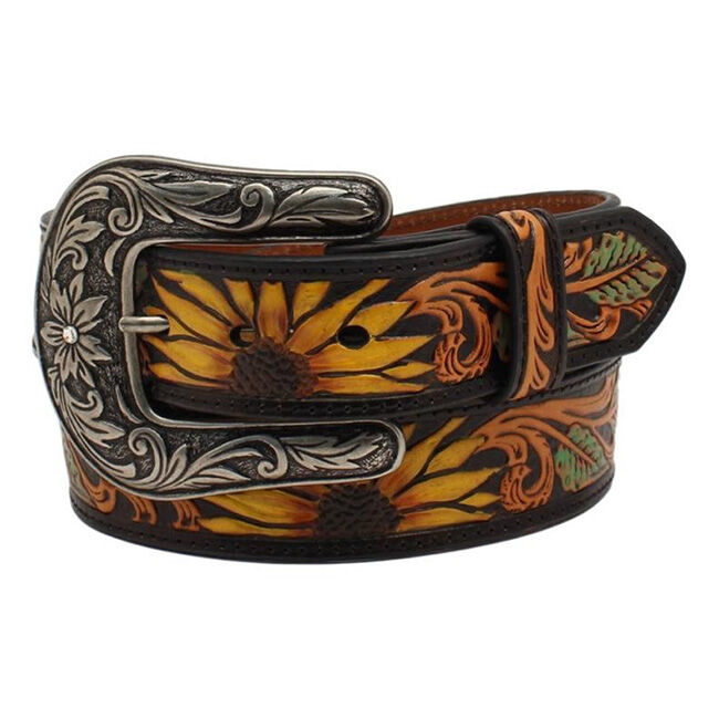 Nocona Women's Sunflower Tooled Western Belt image number null