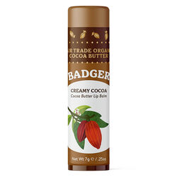Badger Cocoa Butter Lip Balm - Creamy Cocoa - 0.25 oz