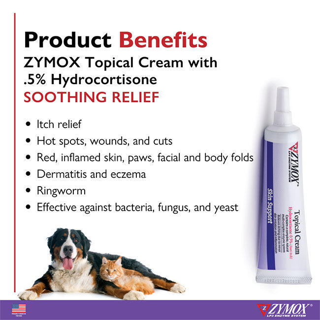 ZYMOX Topical Cream with 0.5% Hydrocortisone - 1 oz image number null