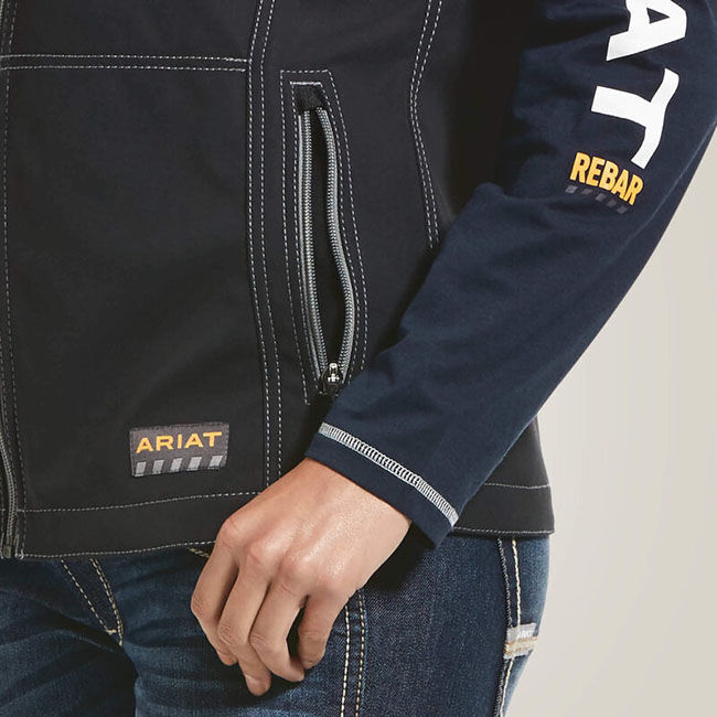 Ariat Women's Rebar Stretch Canvas Softshell Vest - Black image number null