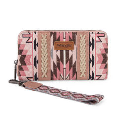 Wrangler Southwestern Art Print Wallet - Dark Pink