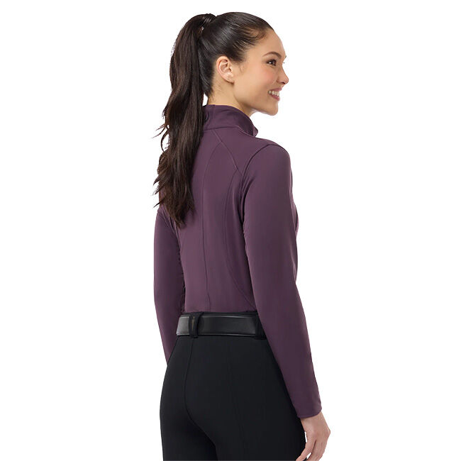 Kerrits Women's In Stride Quarter Zip Fleece Tech Top - Elderberry image number null