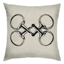 Noble Pony Linen Pillow - Eggbutt Snaffles