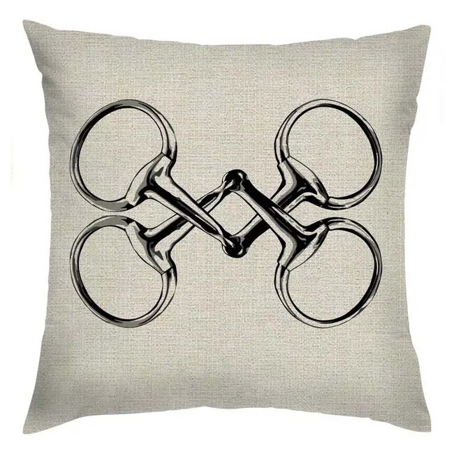 Noble Pony Linen Pillow - Eggbutt Snaffles image number null