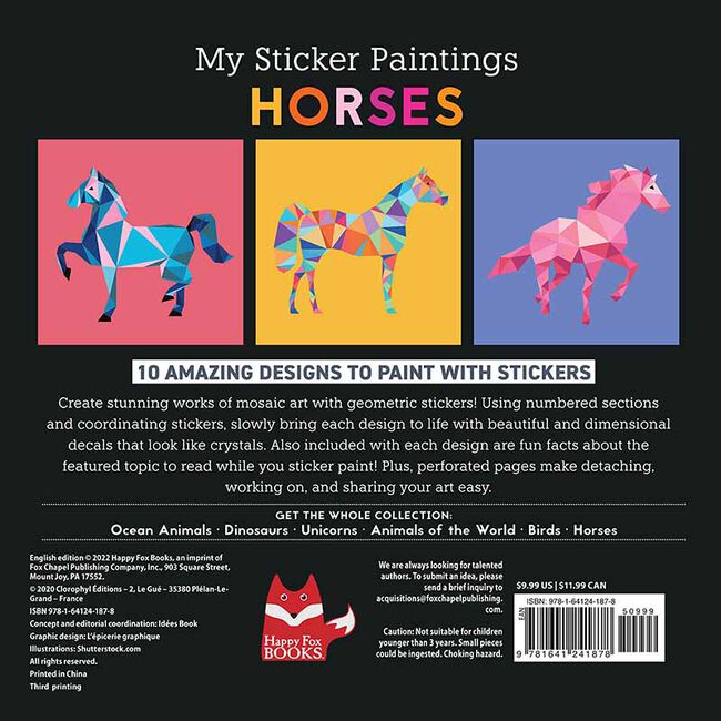 My Sticker Paintings: Horses: 10 Magnificent Paintings for Kids 6-10 image number null