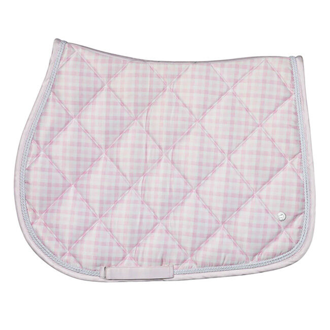 Dapplebay Jump Saddle Pad - Gingham Pink image number null