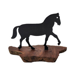 Metal Mazing Burlwood Sculpture - Handmade in NH - Horse