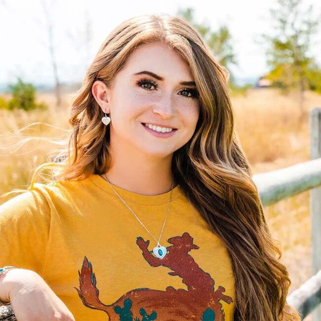 Montana Silversmiths Chiseled Heart Turquoise Necklace image number null