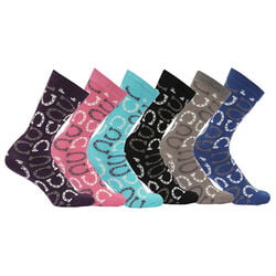 AWST International Crew Socks - Lucky Horseshoes - Assorted Colors