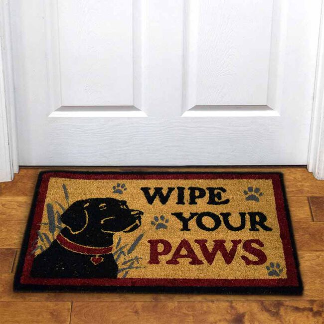 River's Edge Products Coir Welcome Mat - Labrador "Wipe Your Paws" image number null