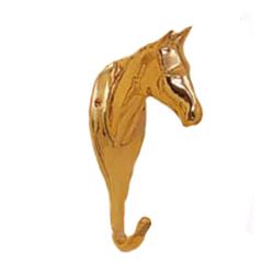 Horse Fare Brass Horse Head Hook