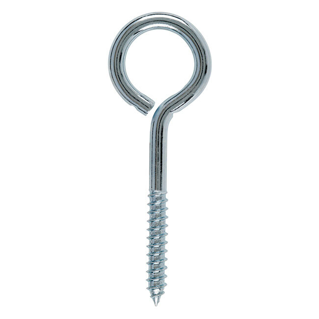 Hampton 7/16" x 5" Zinc Plated Steel Lag Thread Eyebolt image number null