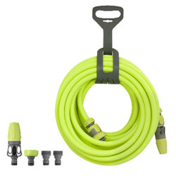 Flexzilla Premium Hybrid Polymer Garden Hose Kit with Quick Connect Attachments