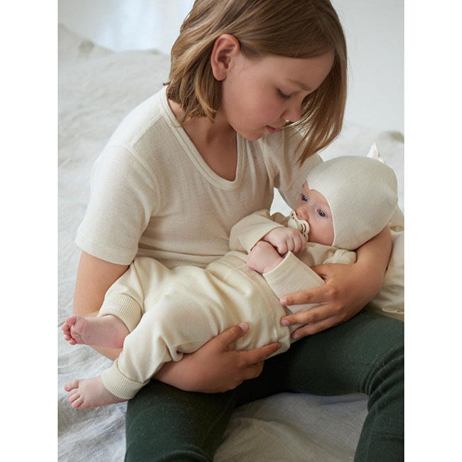 Ruskovilla Baby 100% Organic Merino Wool Pants - Natural image number null